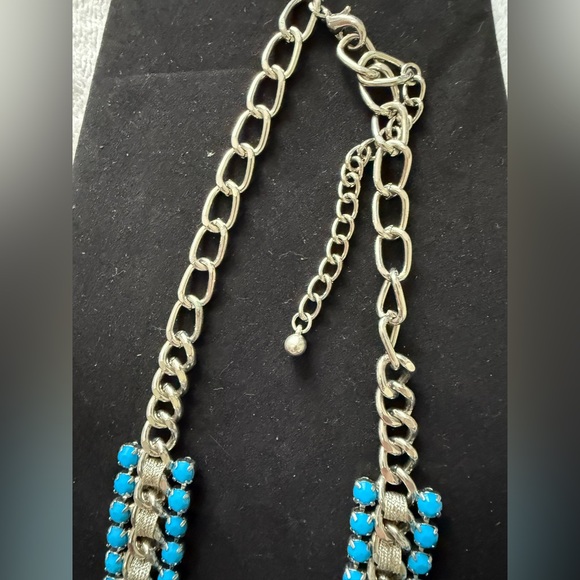 Women’s Blue & Silver adjustable necklace - Picture 3 of 3